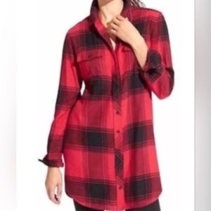 Athleta Lumberjill plaid top S